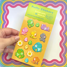 Load image into Gallery viewer, Dinosaur Babysitter Puffy Sticker Sheet