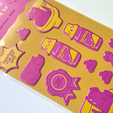 Load image into Gallery viewer, Tummy Ache Survivor Puffy Sticker Sheet