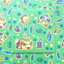 Load image into Gallery viewer, Astronaut and Friends 5x5in Sticker Sheet