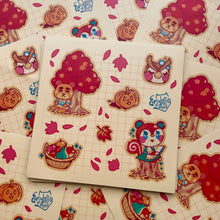 Load image into Gallery viewer, Fall Animals 5x5in Sticker Sheet