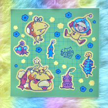 Load image into Gallery viewer, Astronaut and Friends 5x5in Sticker Sheet