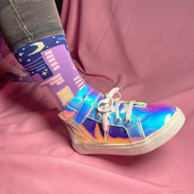 Load image into Gallery viewer, Dusk Cityscape Crew Cut Socks