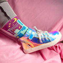 Load image into Gallery viewer, Dawn Cityscape Crew Cut Socks