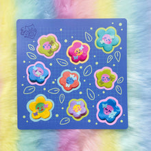 Load image into Gallery viewer, Flower Friends 5x5in Sticker Sheet