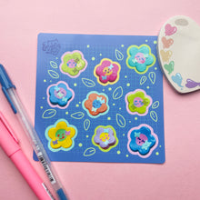 Load image into Gallery viewer, Flower Friends 5x5in Sticker Sheet