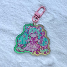 Load image into Gallery viewer, Strawberry Virtual Pop Singer Acrylic Charm
