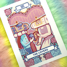 Load image into Gallery viewer, The Lovers of the Cosmos Tarot 5x7 Print
