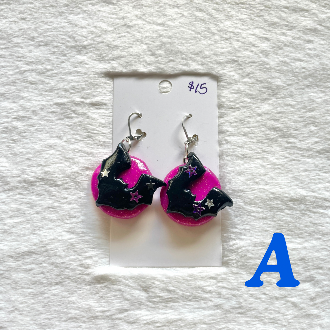 Polymer Clay Bat Earrings