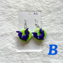 Load image into Gallery viewer, Polymer Clay Bat Earrings
