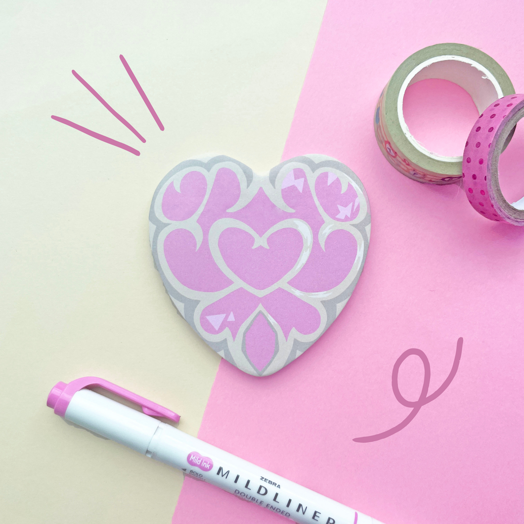 Heart Container Shaped Sticky Note