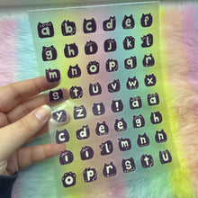Load image into Gallery viewer, Black Cat Alphabet Sticker Sheet
