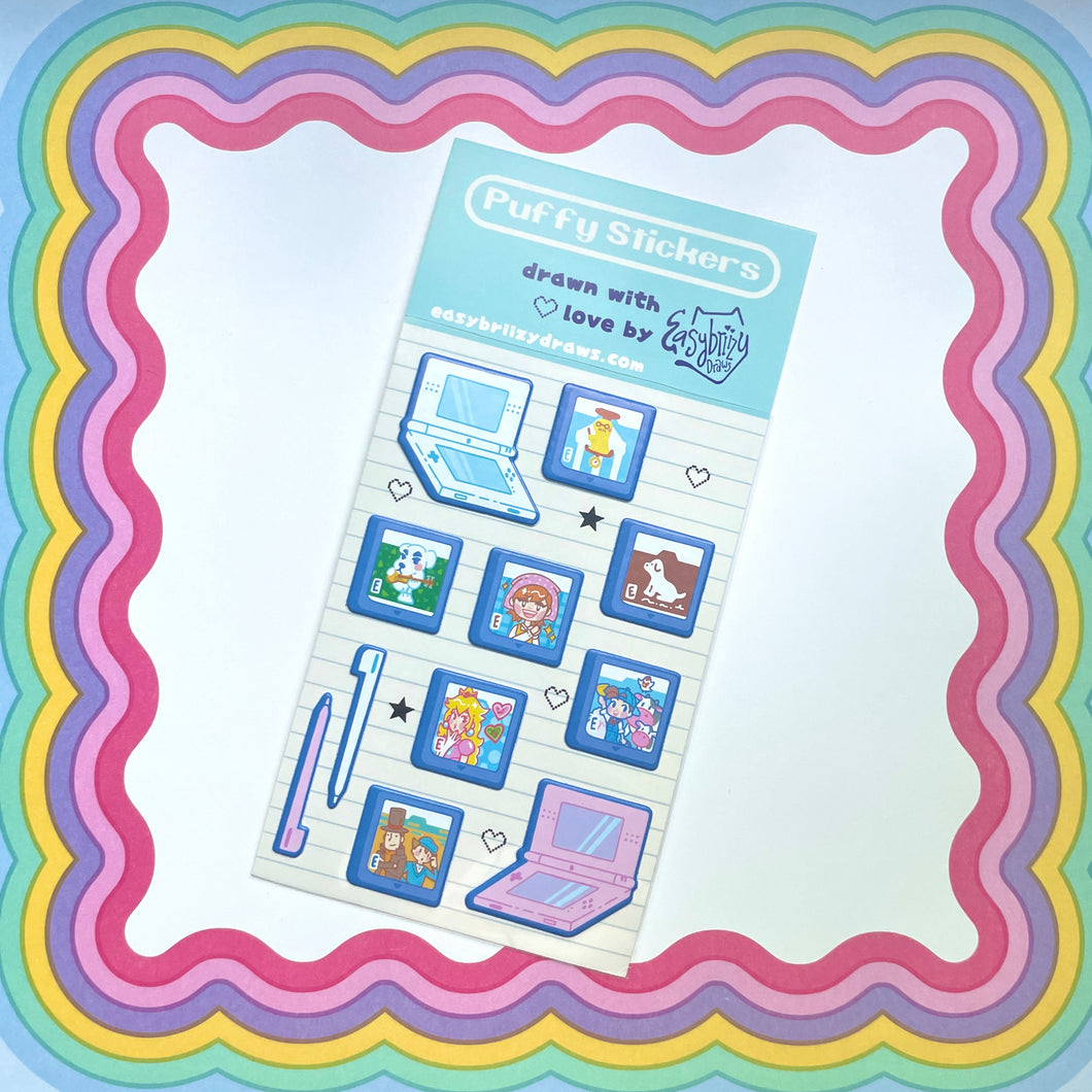 Handheld Gaming Puffy Sticker Sheet