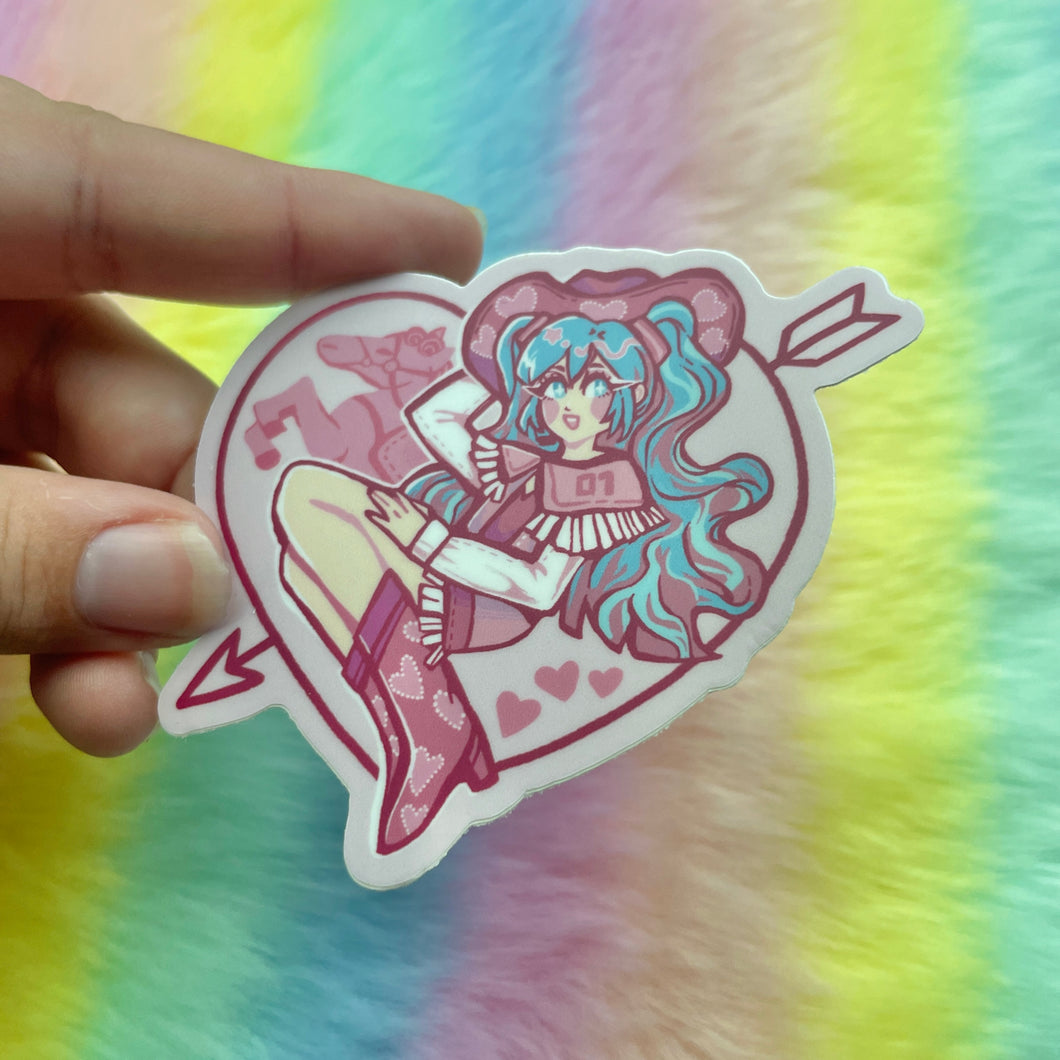 Pink Pony Miku Sticker