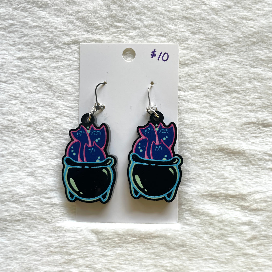 Cauldron Cats Earrings