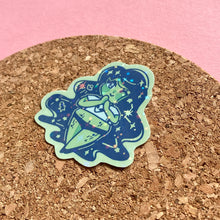 Load image into Gallery viewer, Space Babe Holographic Sticker
