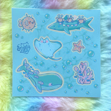 Load image into Gallery viewer, Ocean Friends 5x5in Sticker Sheet
