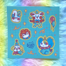 Load image into Gallery viewer, Circus Friends 5x5in Sticker Sheet

