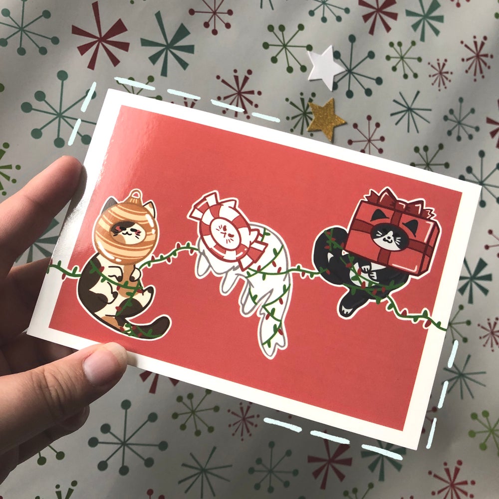 4x6 Holiday Cat Postcards