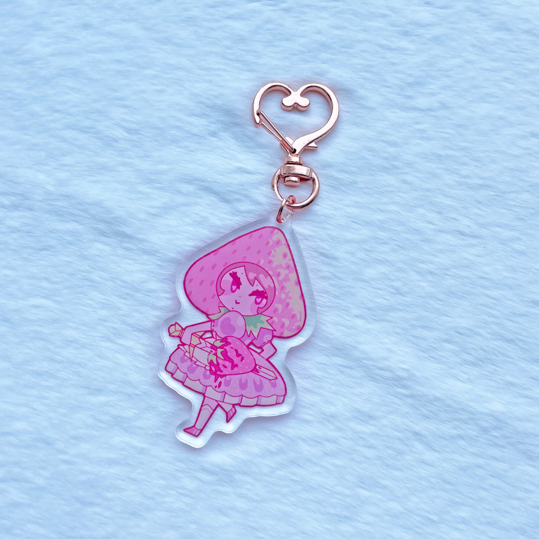 Strawberry Jam Girl Acrylic Charm